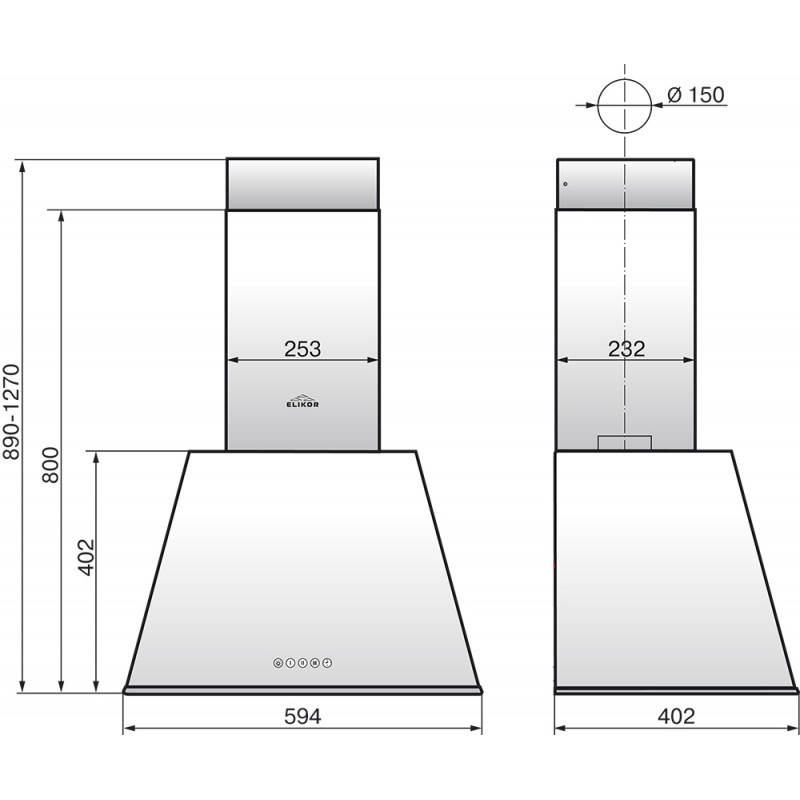 Купить Купольная вытяжка ELIKOR Гамма 60П-650-Э3Д крем/бронза — Фото 2