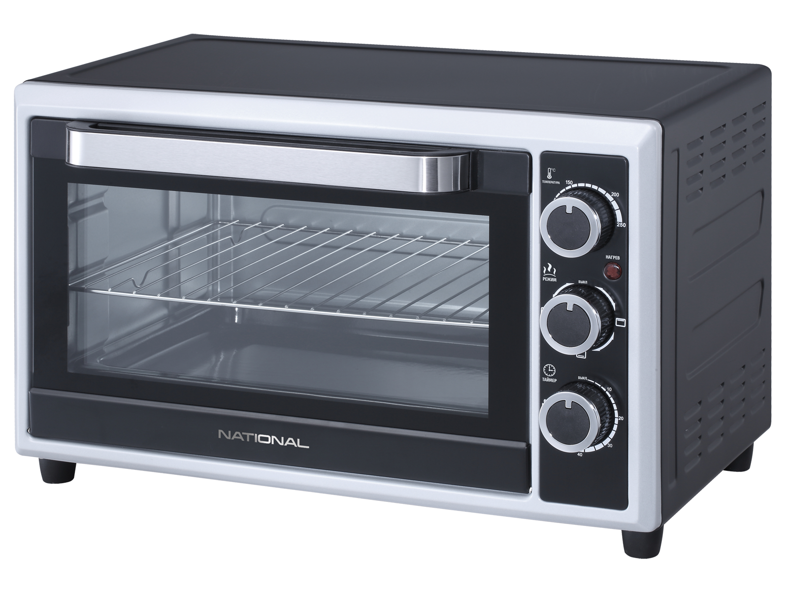 Мини-печь National NK-MO330 black																		 — описание, фото, цены в интернет-магазине PT Stores