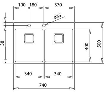 Купить Мойка TEKA FORLINEA RS15 2B 740 SQ с клапан-автоматом — Фото 3