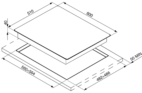 Купить Газовая варочная панель SMEG PV163N — Фото 2