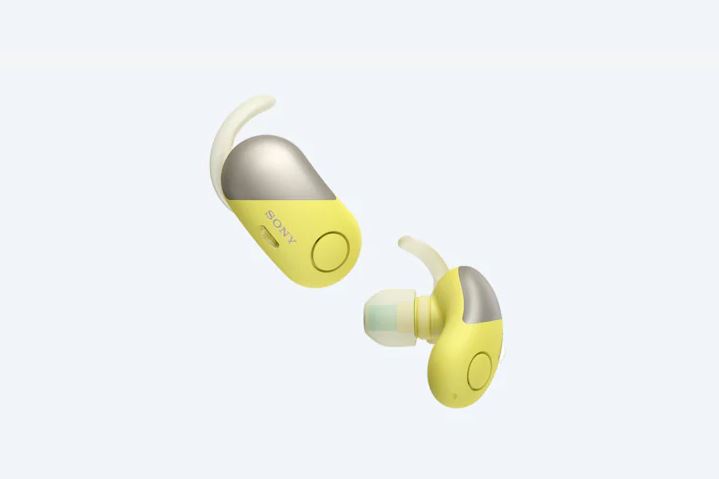 Наушники SONY WF-SP700N yellow																		 — описание, фото, цены в интернет-магазине PT Stores