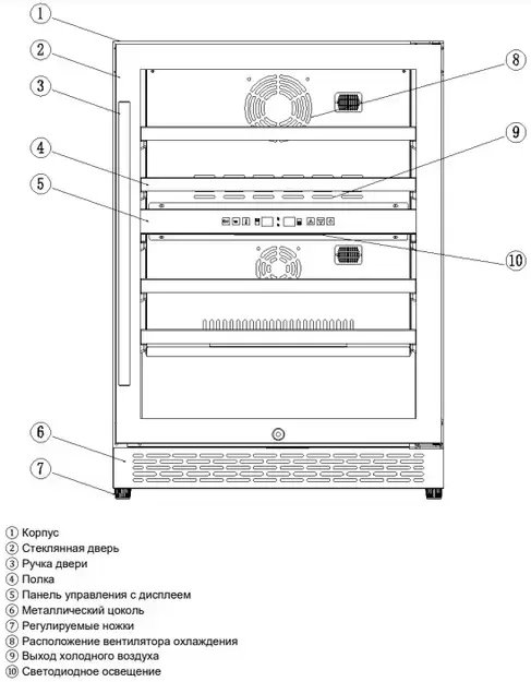 Купить Встраиваемый винный шкаф GRAUDE FWK 80.1 — Фото 3