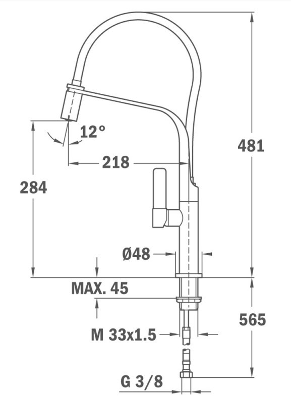 Купить Смеситель TEKA FO 997 BLACK — Фото 3