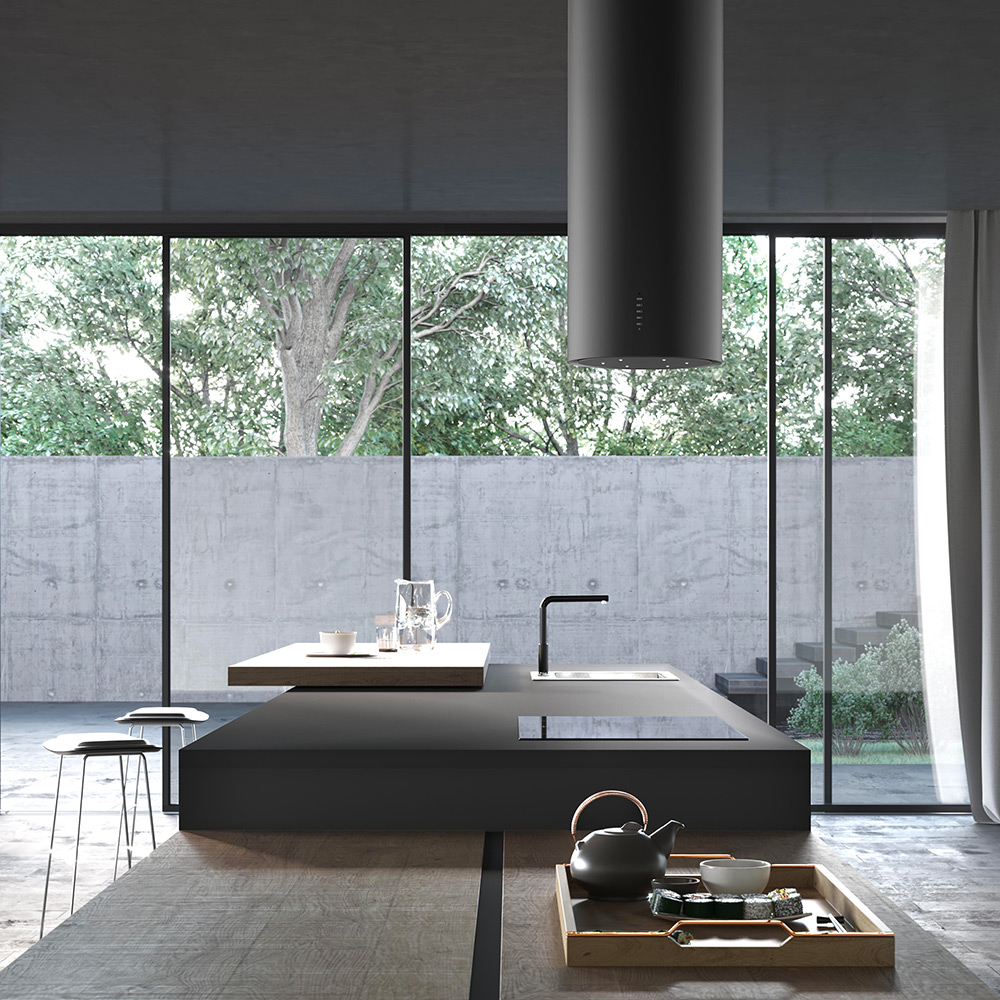 Купить Островная вытяжка FABER CYLINDRA ISOLA PLUS BK MATT A37 — Фото 3