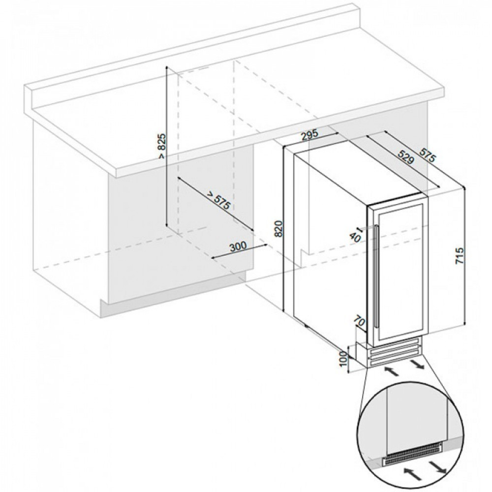 Купить Встраиваемый винный шкаф DUNAVOX DAU-17.57DSS — Фото 3