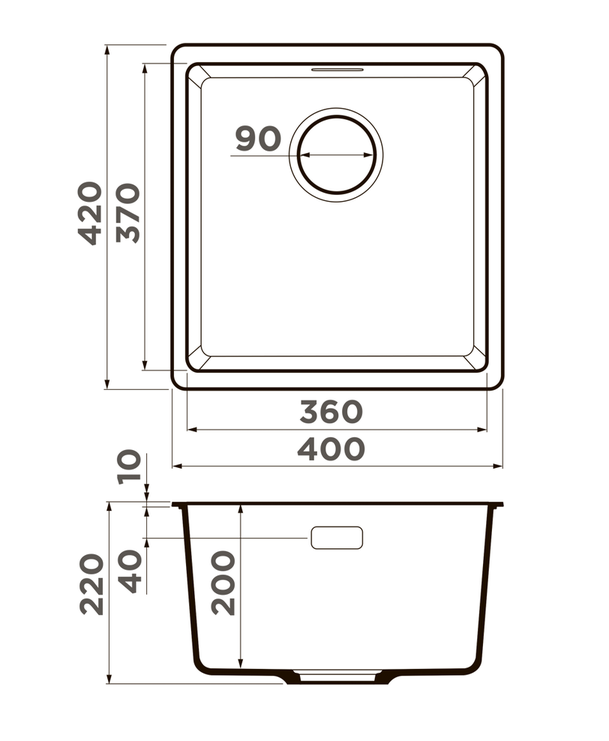 Купить Мойка OMOIKIRI Kata 40-U-SA Artgranit/бежевый — Фото 2