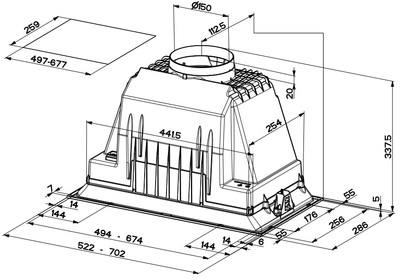 Купить Вытяжка встраиваемая FABER INKA PLUS HCS X A52 305.0602.049 — Фото 3