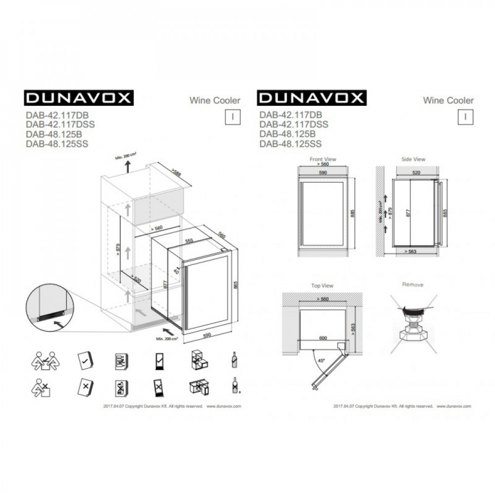 Купить Встраиваемый винный шкаф DUNAVOX DAB-48.125B — Фото 3