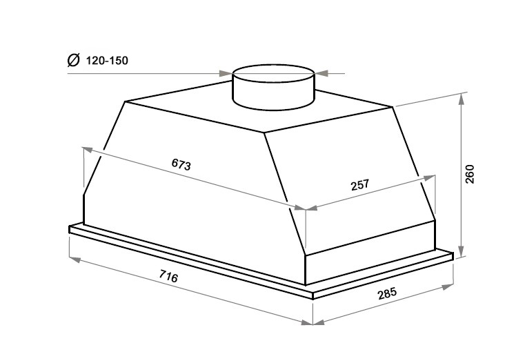 Купить Вытяжка встраиваемая MAUNFELD URANIA 74 НЕРЖАВЕЙКА — Фото 2