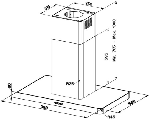 Купить Островная вытяжка FABER T-LIGHT IS.WH MATT A100 EVO — Фото 2