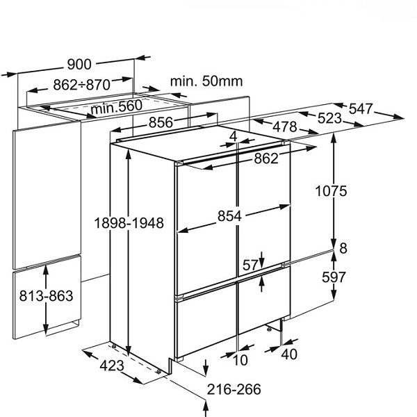 Купить Встраиваемый холодильник Electrolux ENG 94514 AW — Фото 2