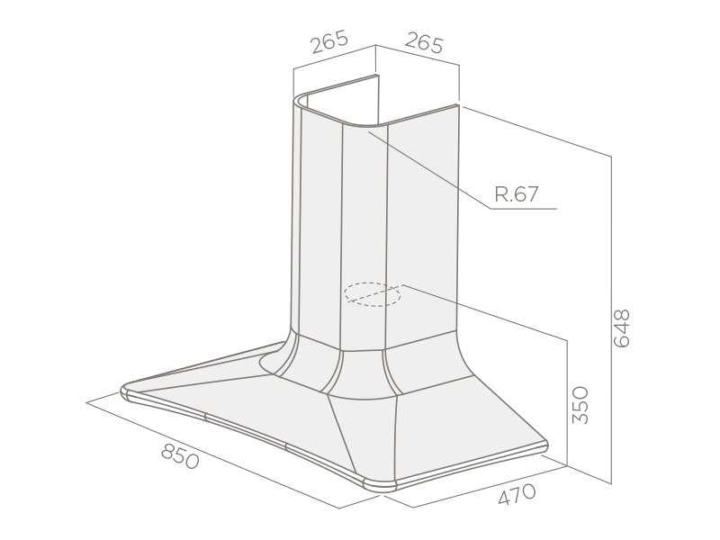 Купить Купольная вытяжка ELICA SWEET WHITE/F/85 — Фото 2