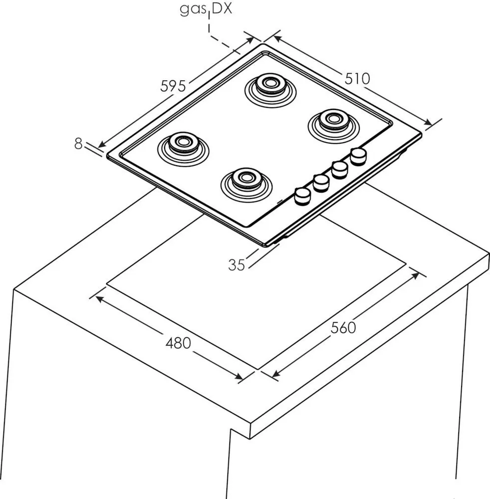Купить Газовая варочная панель CANDY CHG6BF4WPXWRU — Фото 2