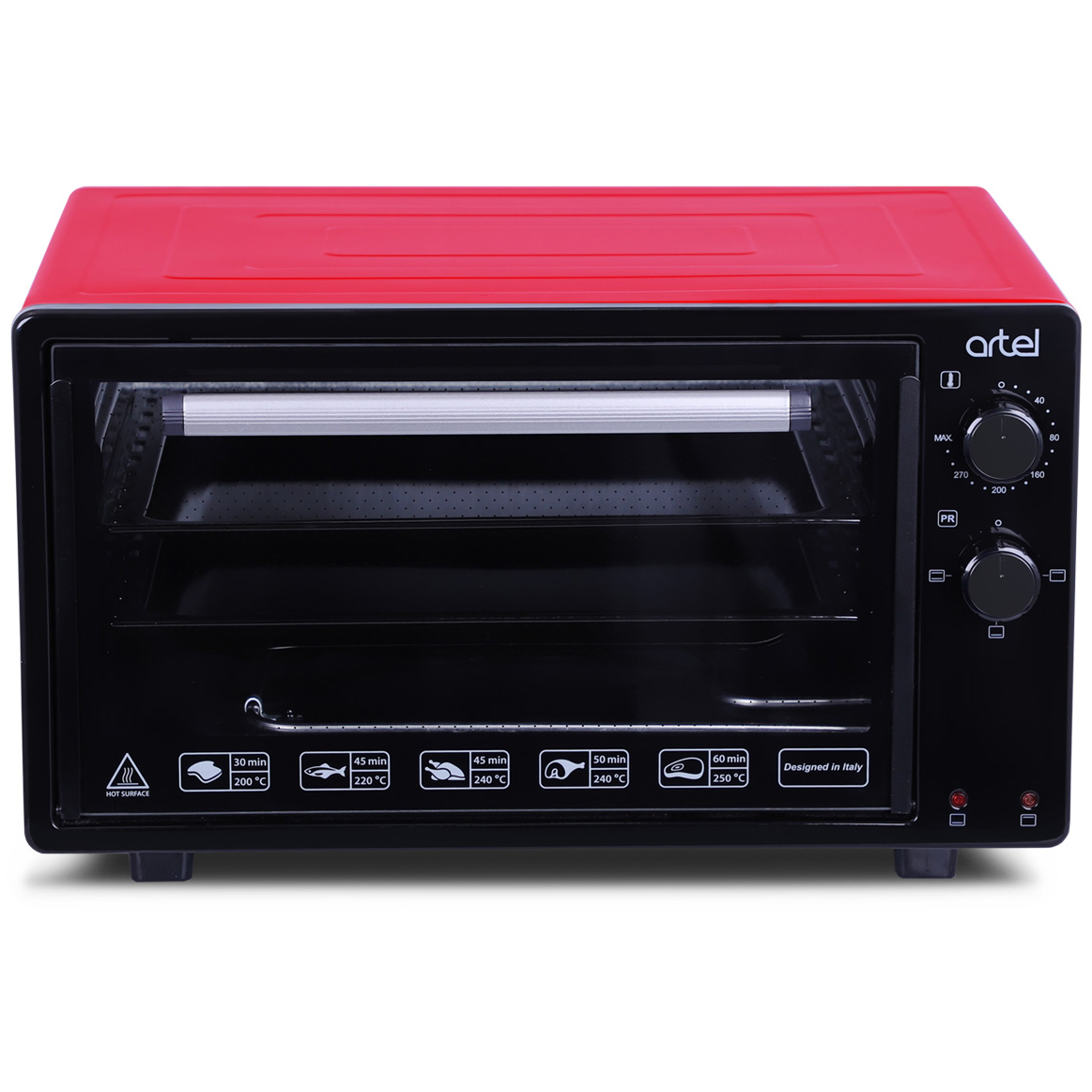 Мини-печь ARTEL MD 3216  LUX черно-красный																		 — описание, фото, цены в интернет-магазине PT Stores