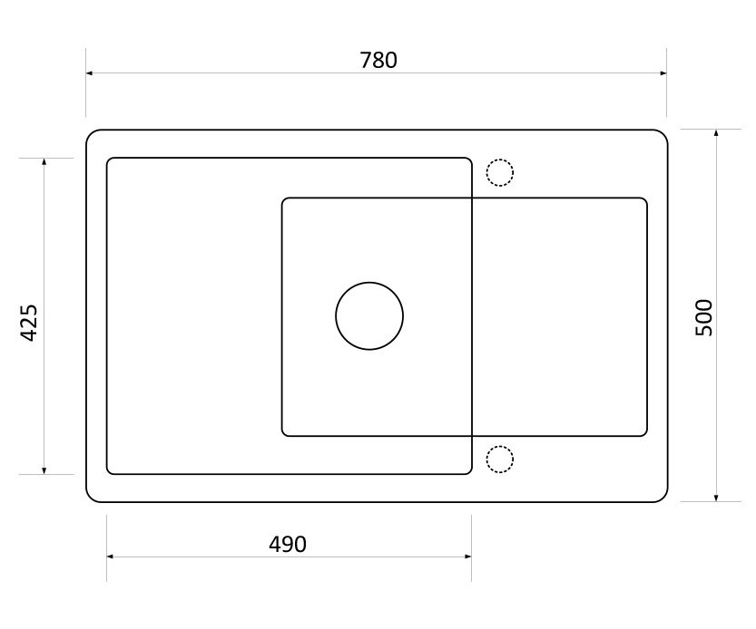 Купить Мойка Zigmund & Shtain Rechteck 780.490 Швейц.шоколад — Фото 2
