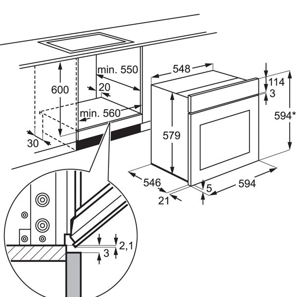 Купить Электрический духовой шкаф Electrolux EOB 3410 AOX — Фото 3
