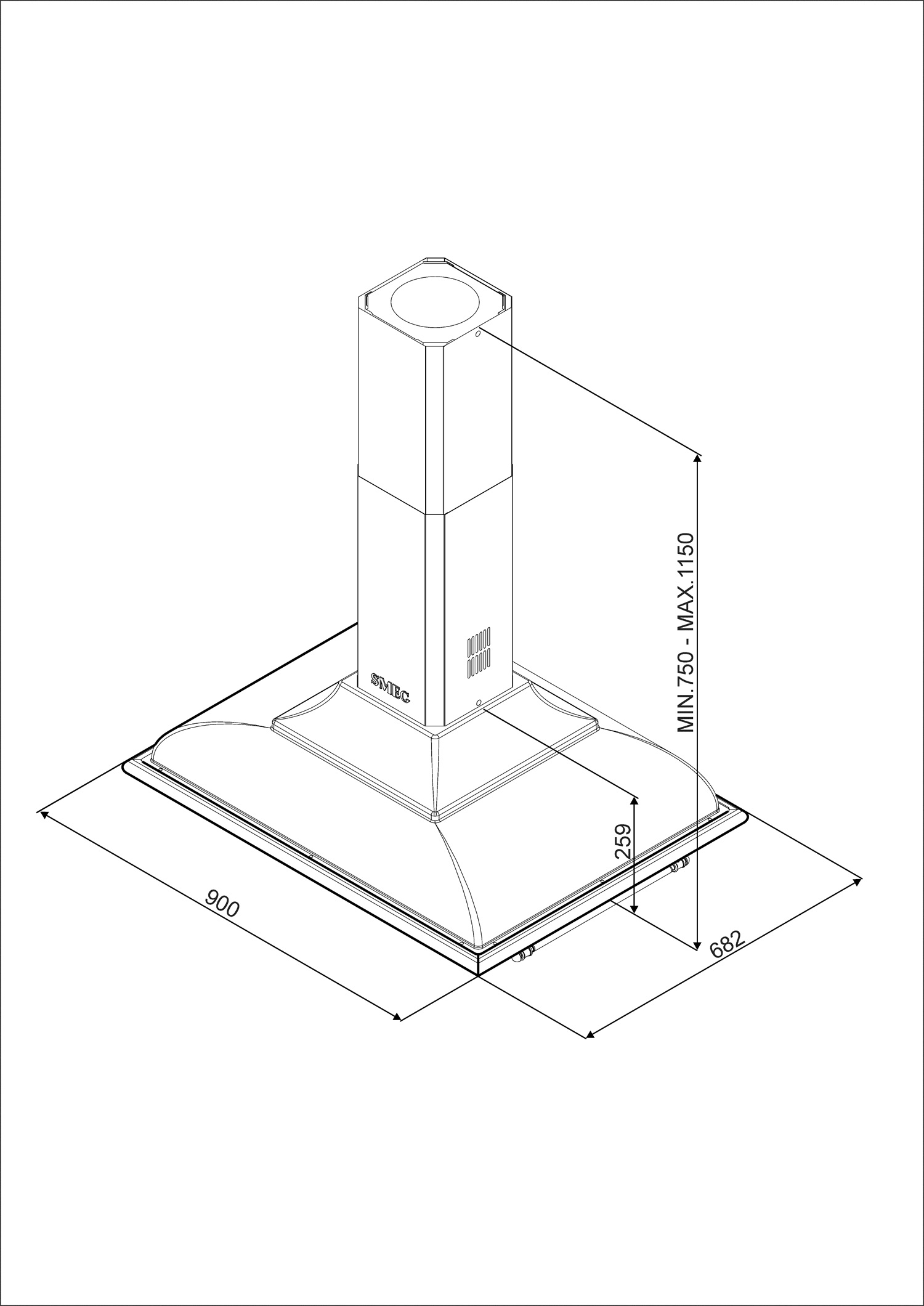 Купить Островная вытяжка SMEG KCI19AOE — Фото 2