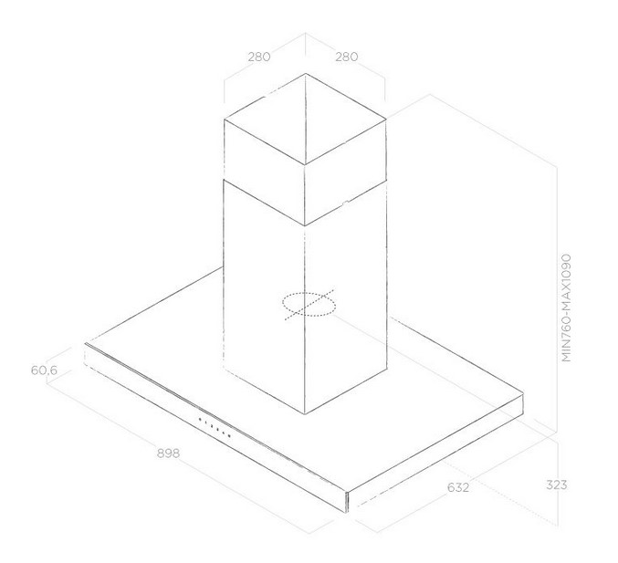 Купить Островная вытяжка ELICA JOY ISLAND WHIX/A/90 — Фото 2