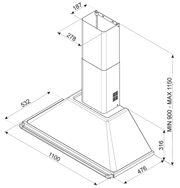 Купить Купольная вытяжка SMEG KT110P — Фото 2