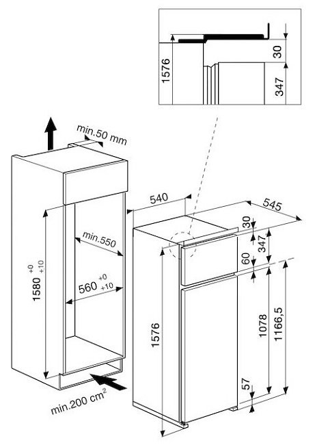 Купить Встраиваемый холодильник HOTPOINT-ARISTON T 16 A1 D/HA белый — Фото 2