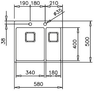 Купить Мойка TEKA FORLINEA RS15 2B 580 SQ с клапан-автоматом — Фото 3