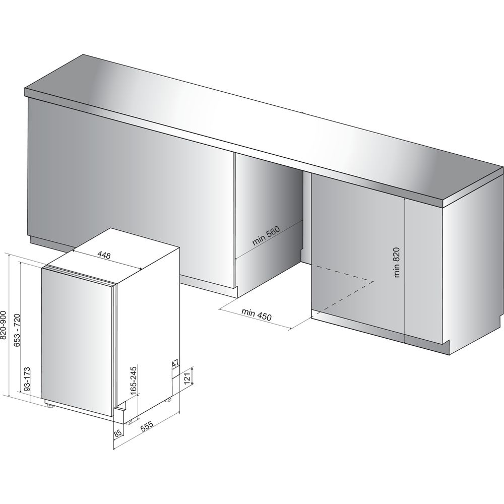 Купить Встраиваемая посудомоечная машина Indesit DSIC 3M19 — Фото 2