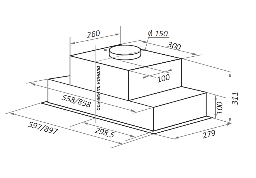 Купить Вытяжка встраиваемая MAUNFELD Fantasy Light 60 черный — Фото 16