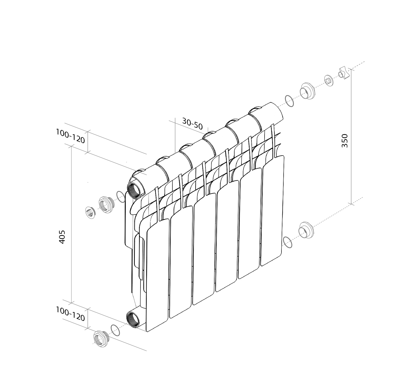 Купить Радиатор Royal Thermo Vittoria 350 - 15 секц. — Фото 4