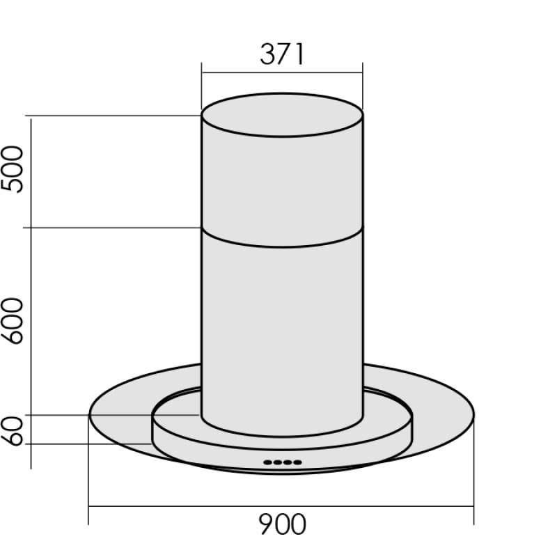 Купить Островная вытяжка MBS ZEBRINA 190 ISLAND GLASS — Фото 5
