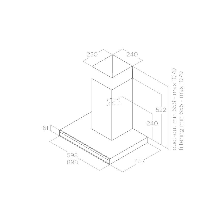 Купить Островная вытяжка ELICA ADELE IS BL MAT/A/90 X 60 — Фото 4