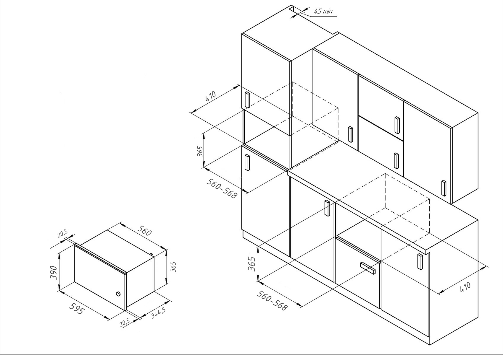 Купить Встраиваемая СВЧ печь Monsher MMH 2050 B — Фото 2