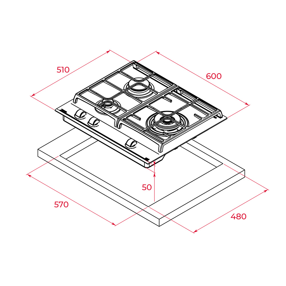 Купить Газовая варочная панель TEKA GZC 63310 XBN BLACK — Фото 4