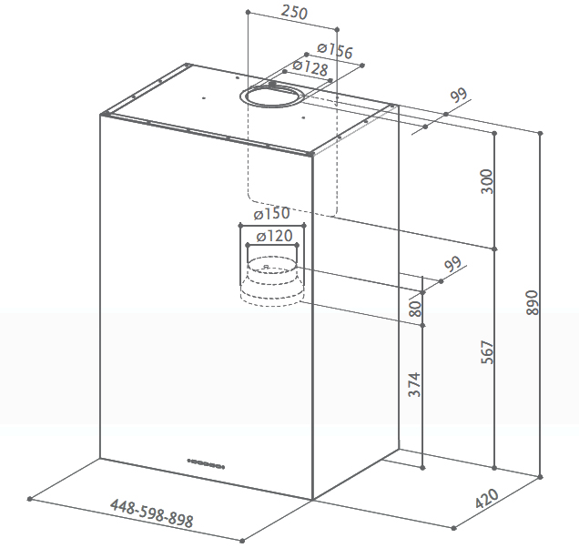 Купить Купольная вытяжка FABER CUBIA GLOSS PLUS EV8 WH A60 — Фото 2