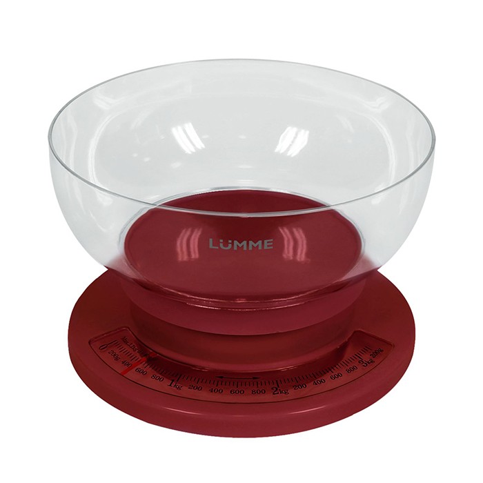 Кухонные весы LUMME LU-1303 красный																		 — описание, фото, цены в интернет-магазине PT Stores