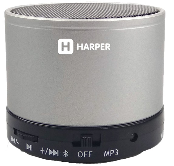 Портативная акустика HARPER PS-012 silver																		 — описание, фото, цены в интернет-магазине PT Stores