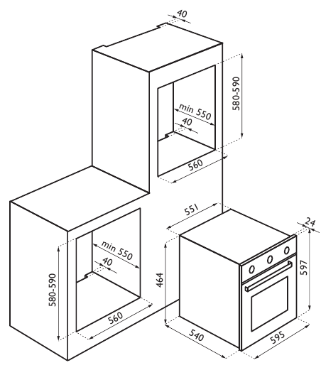 Купить Газовый духовой шкаф Ardesia HX 020 GB — Фото 3
