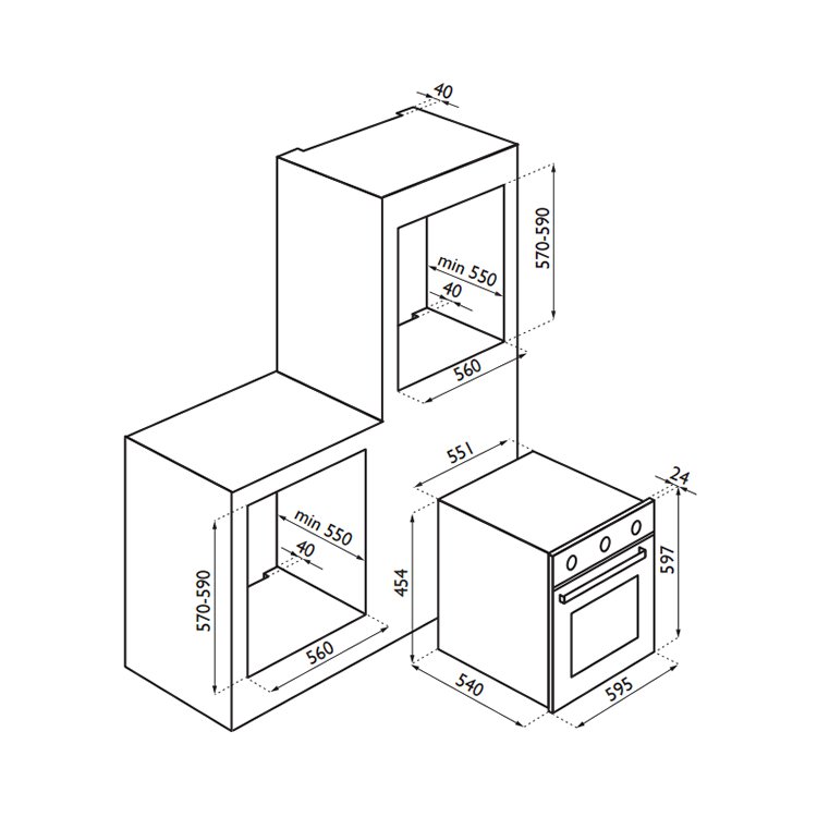 Купить Электрический духовой шкаф Ardesia HX 060 B — Фото 3