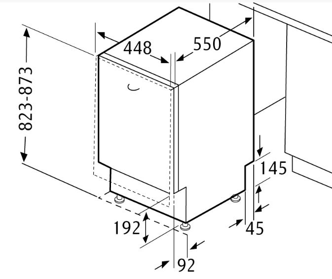 Купить Встраиваемая посудомоечная машина FLAVIA BI 45 IVELA Light — Фото 2