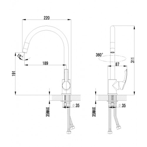 Купить Смеситель LEMARK LM1105C Смеситель Plus Strike для кухни — Фото 2