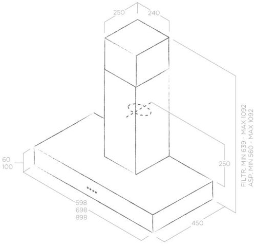 Купить Купольная вытяжка ELICA SPOT URBAN CAST IRON/A/90 — Фото 3
