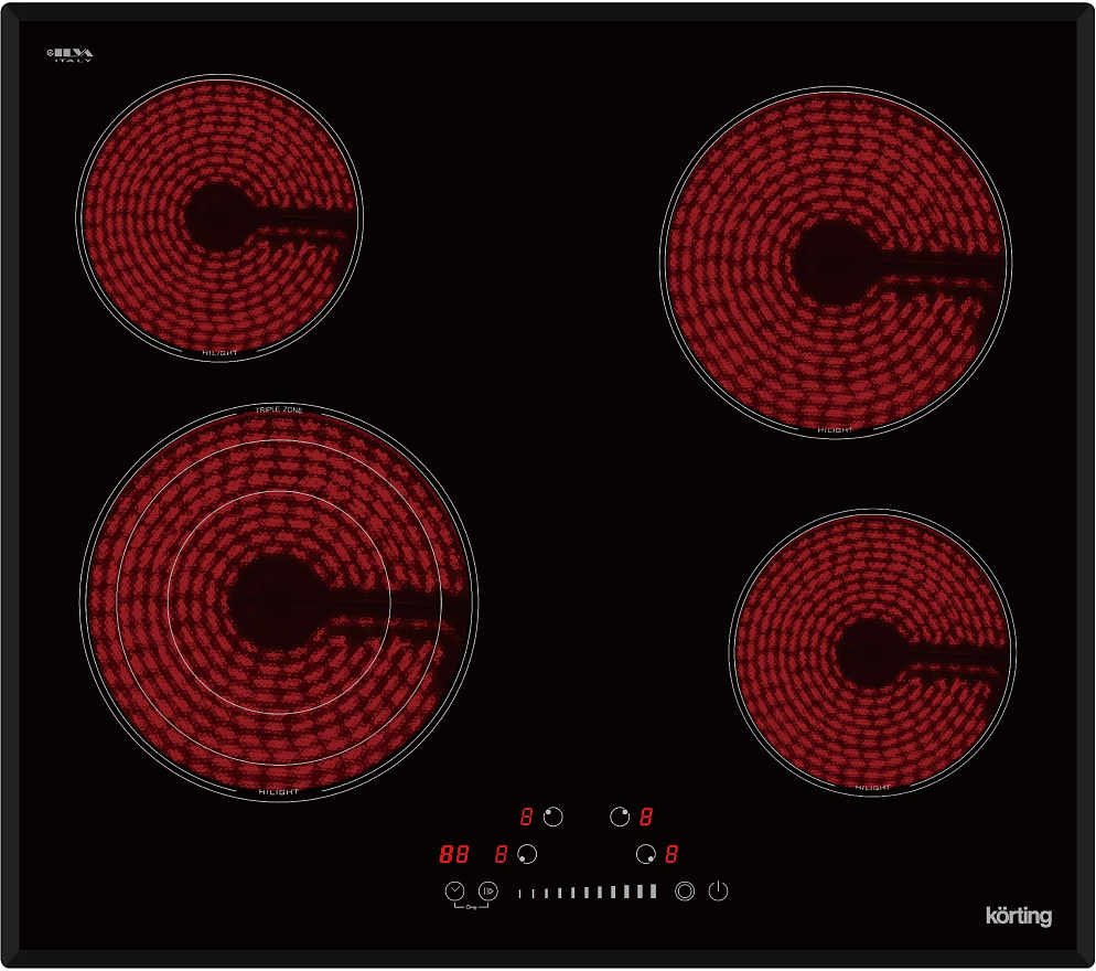 Электрическая варочная панель KORTING HK 63500 B																		 — описание, фото, цены в интернет-магазине PT Stores