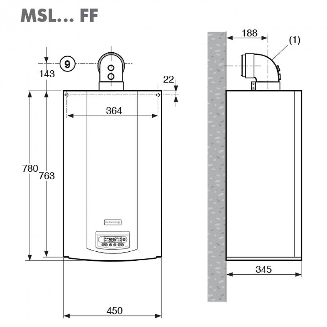 Купить Водонагреватель газовый DE DIETRICH ZENA PLUS MSL 31 FF — Фото 3