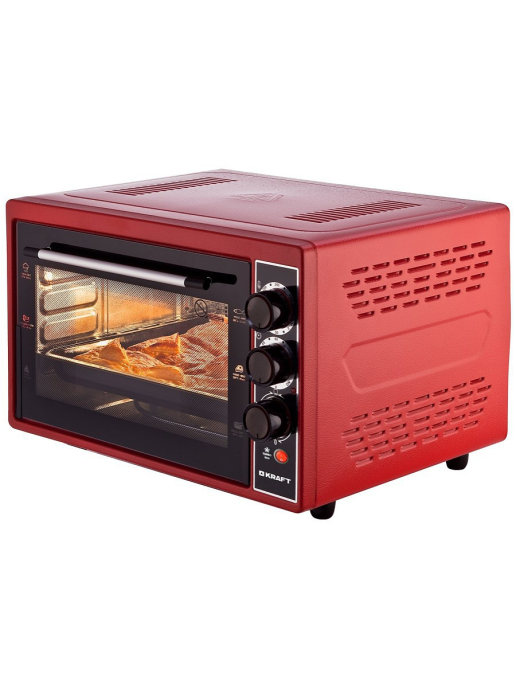 Мини-печь KRAFT KF-MO3800R красная																		 — описание, фото, цены в интернет-магазине PT Stores