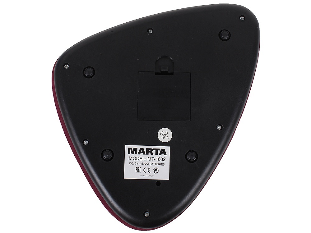 Купить Кухонные весы MARTA MT-1632 красный — Фото 4