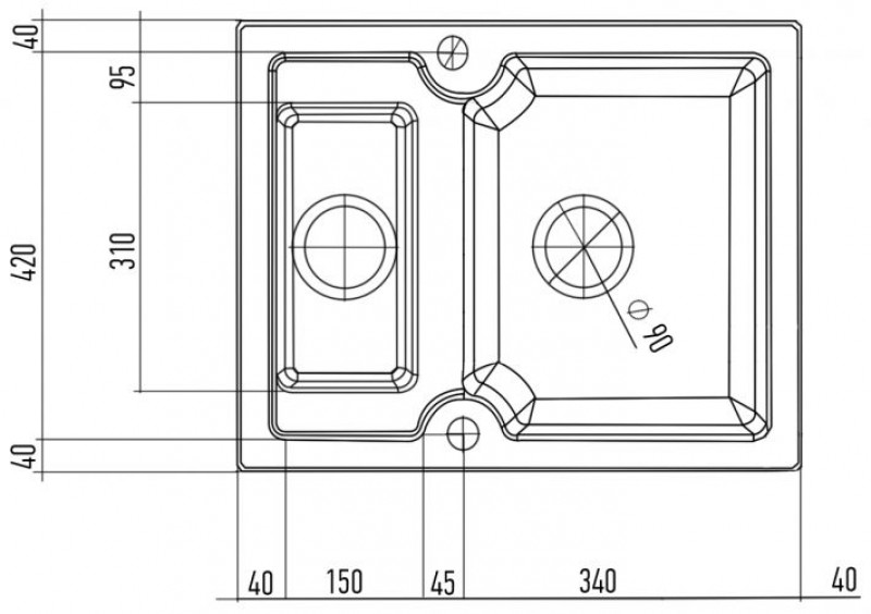 Купить Мойка KUPPERSBERG MODENA 1,5B ECRU — Фото 3