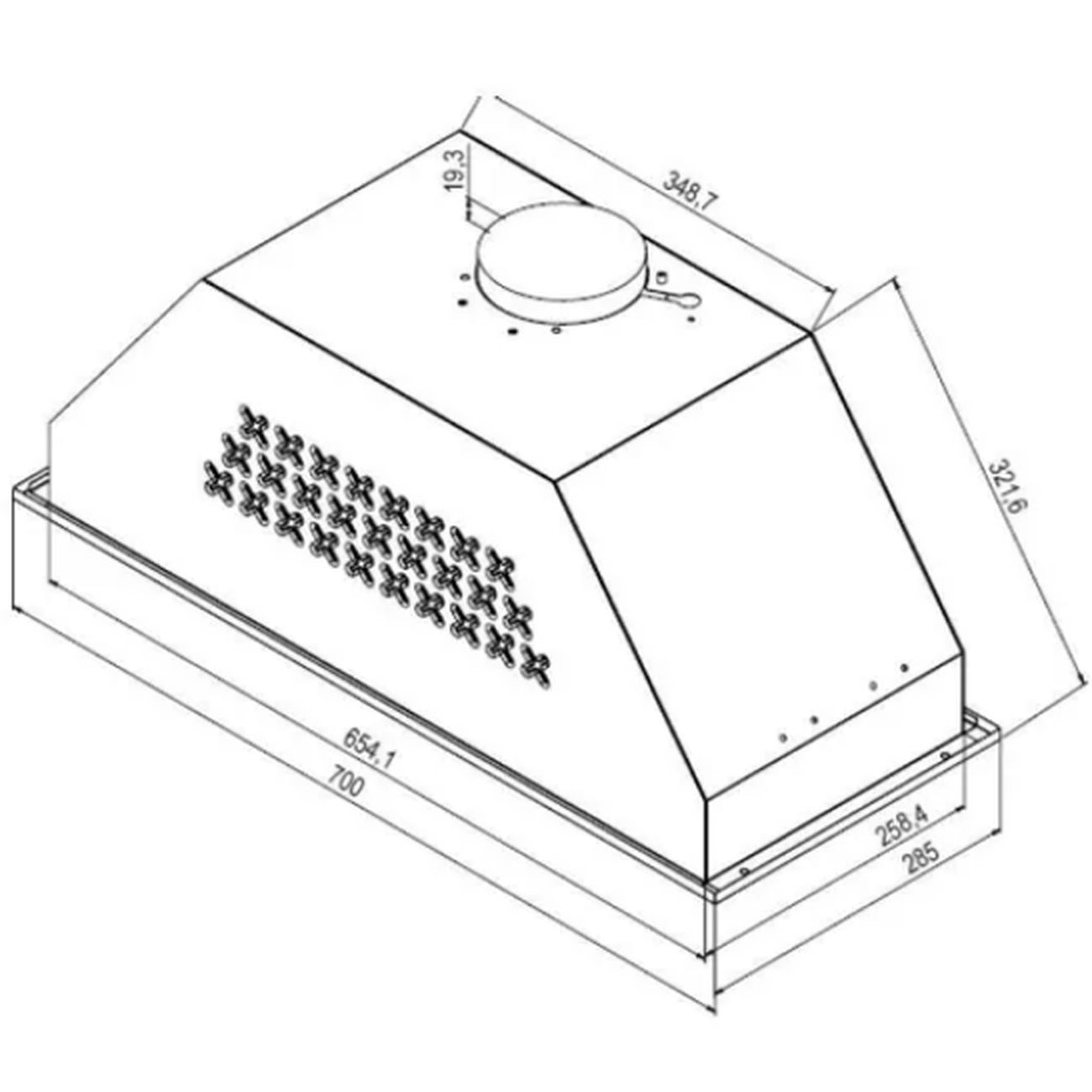 Купить Вытяжка встраиваемая Delonghi COSETTA 710 NB * — Фото 3