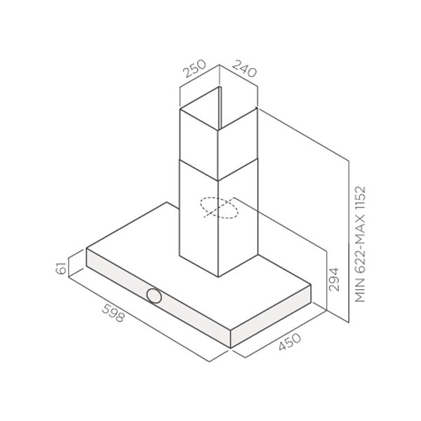Купить Купольная вытяжка JET AIR TOUCH BL/A/60 — Фото 2