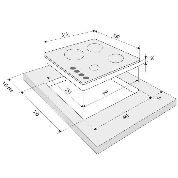 Купить Газовая варочная панель KRONA CALORE 60 IX — Фото 8