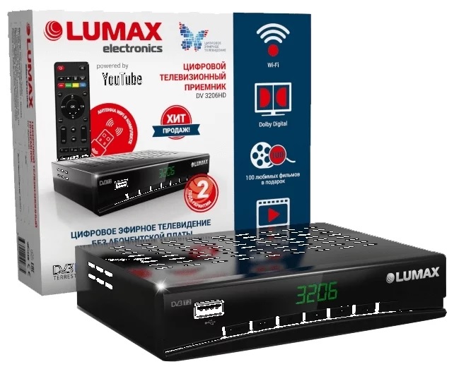 ТВ Тюнер LUMAX DV3206HD																		 — описание, фото, цены в интернет-магазине PT Stores