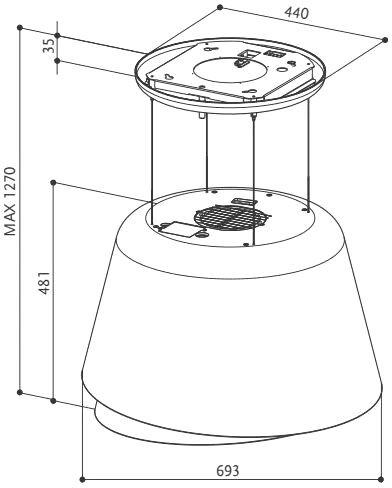 Купить Островная вытяжка FABER BELLE PLUS BURGUNDY COLD KL — Фото 2